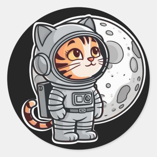 宇宙子猫シール ラウンドシール (正面)
