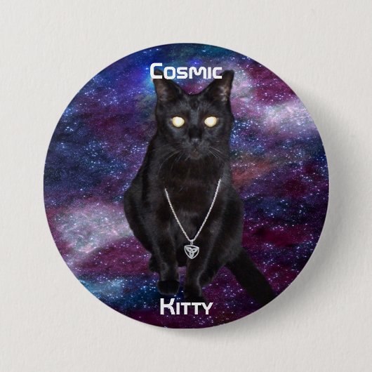 宇宙子猫ボタン 缶バッジ (正面)