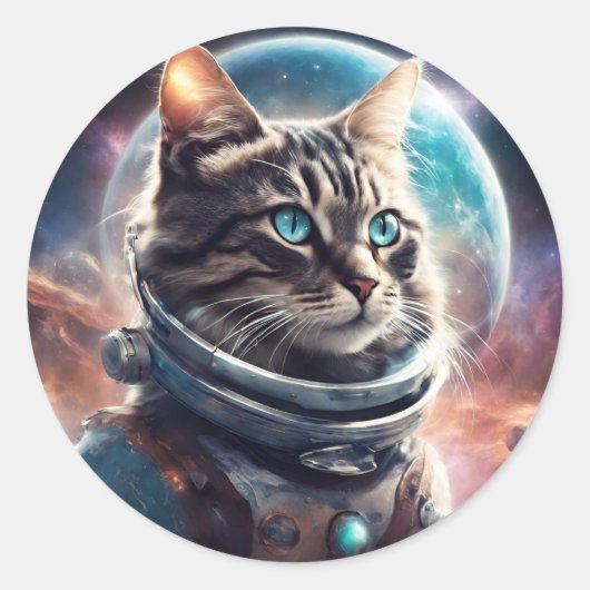 宇宙子猫 ラウンドシール (正面)