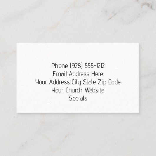 宇宙宇宙あなたのキリスト教会 名刺 (裏面)