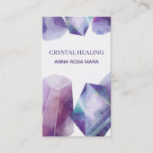 *宇宙宇宙の宝石用原石の水彩画の水晶の宝石 名刺 (正面)