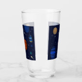宇宙宇宙の惑星と銀河系 タンブラーグラス (左)
