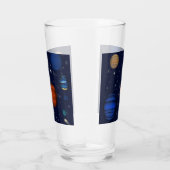 宇宙宇宙の惑星と銀河系 タンブラーグラス (右)