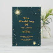 宇宙宇宙エメラルドグリーン銀河系結婚ズ 招待状 (スタンド正面)