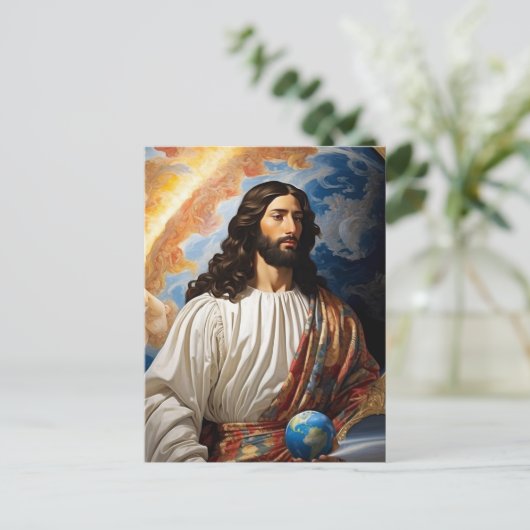 *~*宇宙宇宙ヒールAP50イエスが地球を保持 ポストカード (スタンド正面)