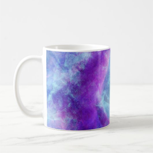 宇宙宇宙ヘイズ描写抽象芸術 コーヒーマグカップ (左)