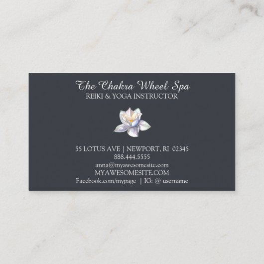 *～*宇宙宇宙ロータス天体チャクラ 名刺 (裏面)