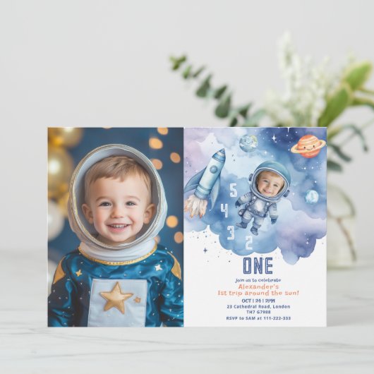 宇宙宇宙初ののまわりに太陽宇宙飛行士の旅 招待状 (スタンド正面)