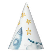 宇宙宇宙子供の誕生日 | ロケット&スター – パーティーハット (左)