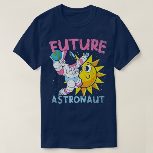 宇宙宇宙宇宙惑星子供の科学の未来A Tシャツ (デザイン正面)