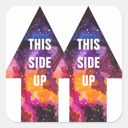 宇宙宇宙宇宙空間移動ボックスの大きな側面アップ スクエアシール (正面)