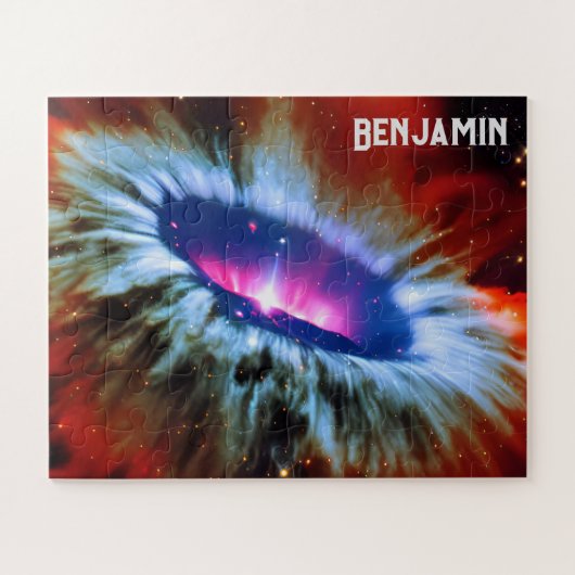 宇宙宇宙探査青紫色の現象 ジグソーパズル (横)