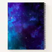 宇宙宇宙星雲が星を手に入れる名前つき ノートブック (裏面)