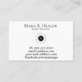 *宇宙宇宙神聖な幾何学の紫色のピンク 名刺 (裏面)