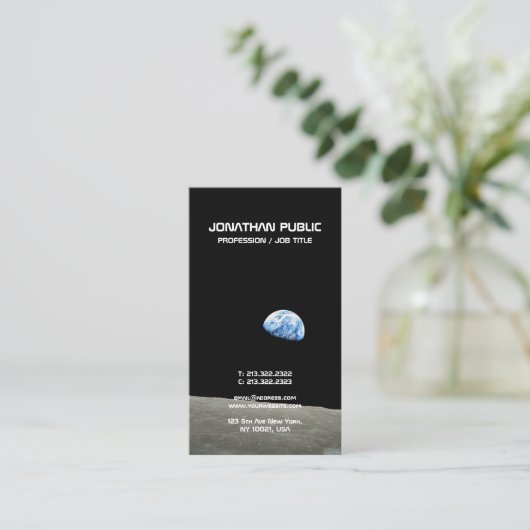 宇宙宇宙科学物理エレガントデザイン 名刺 (スタンド正面)