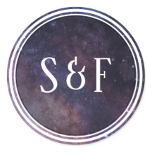 宇宙宇宙銀河系モノグラム封筒用シール