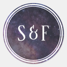 宇宙宇宙銀河系モノグラム封筒用シール