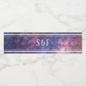 宇宙宇宙銀河系モノグラム ペットボトルラベル (シングルラベル)