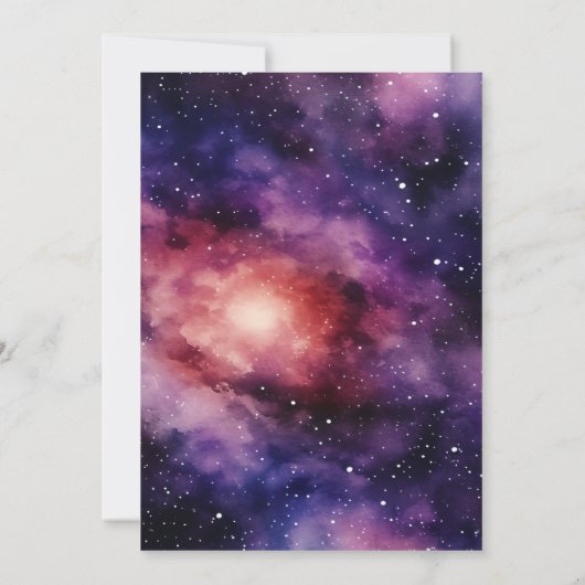 宇宙宇宙飛行士のまわりに初の太陽誕生日 招待状 (裏面)