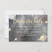 宇宙宇宙飛行士のベビーカード用の赤ちゃんシャワーブック 招待状 (正面)