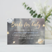 宇宙宇宙飛行士のベビーカード用の赤ちゃんシャワーブック 招待状 (スタンド正面)