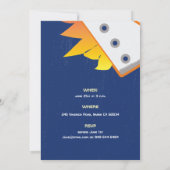 宇宙宇宙飛行士の少年かわいい写真の誕生日パーティー 招待状 (裏面)