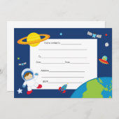 宇宙宇宙飛行士の招待状が〜を埋める 招待状 (正面/裏面)