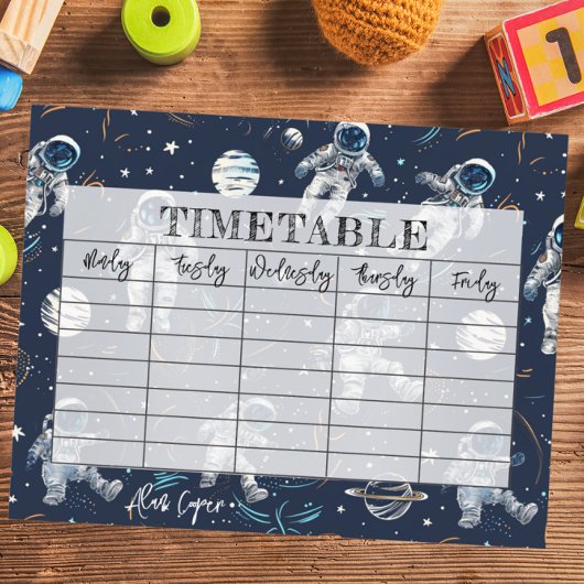 宇宙宇宙飛行士の星と惑星キッズタイムテーブル