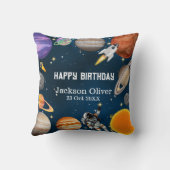 宇宙宇宙飛行士の最初の誕生日パーティー クッション (裏面)