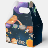 宇宙宇宙飛行士の最初の誕生日パーティー フェイバーボックス (裏面)