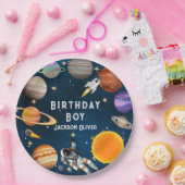 宇宙宇宙飛行士の最初の誕生日パーティー ペーパープレート (パーティー)