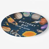 宇宙宇宙飛行士の最初の誕生日パーティー ペーパープレート (アングル)