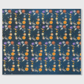 宇宙宇宙飛行士の最初の誕生日パーティー ラッピングペーパー (フラット)