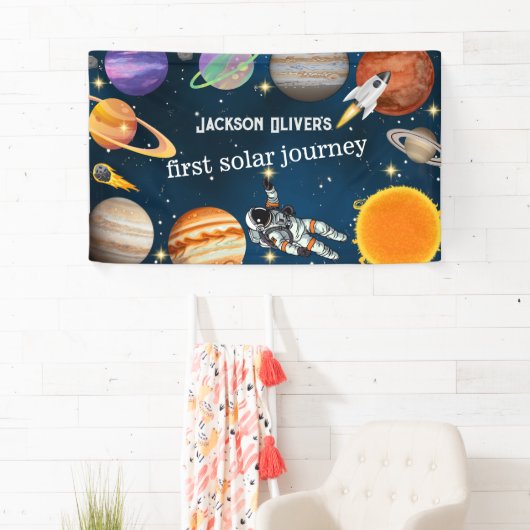宇宙宇宙飛行士の最初の誕生日パーティー 横断幕 (インサイチュ)