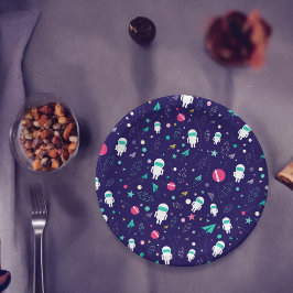 宇宙宇宙飛行士の漫画 ペーパープレート