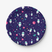 宇宙宇宙飛行士の漫画 ペーパープレート (正面)