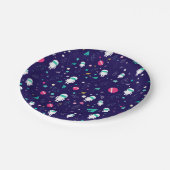 宇宙宇宙飛行士の漫画 ペーパープレート (アングル)