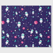 宇宙宇宙飛行士の漫画 ラッピングペーパー (フラット)