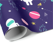 宇宙宇宙飛行士の漫画 ラッピングペーパー (ロールコーナー)
