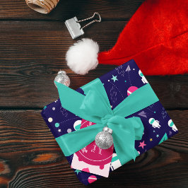 宇宙宇宙飛行士の漫画 ラッピングペーパー