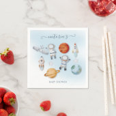 宇宙宇宙飛行士の移動ベビーシャワー スタンダードカクテルナプキン (インサイチュ)