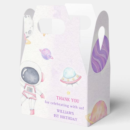 宇宙宇宙飛行士の誕生日パーティーの好意ボックス フェイバーボックス (オープン)