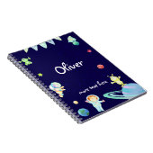 宇宙宇宙飛行士キッズノーパーソナライズされたトブック ノートブック (右側)