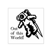 宇宙宇宙飛行士グレード学校先生Aプラス ラバースタンプ (インプリント)