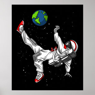 宇宙宇宙飛行士サッカー宇宙飛行士 ポスター