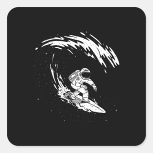 宇宙宇宙飛行士サーフィン スクエアシール