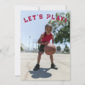 宇宙宇宙飛行士スラムダンククールキッズバスケットボールチーム 招待状 (裏面)