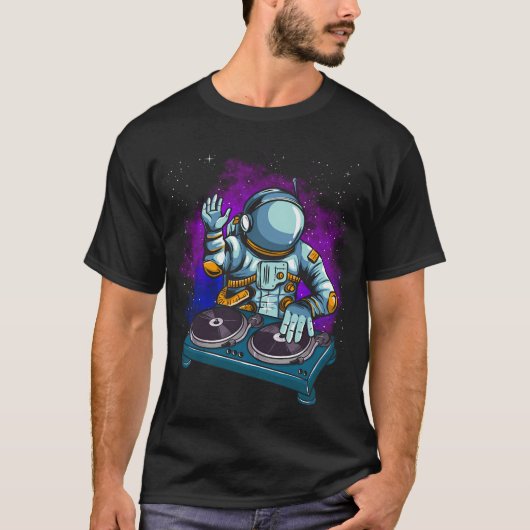 宇宙宇宙飛行士テクノDj Tシャツ (正面)