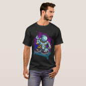 宇宙宇宙飛行士テクノDj Tシャツ (正面フル)
