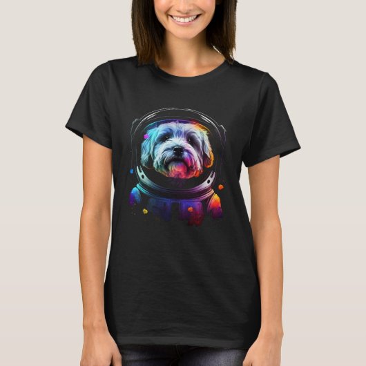 宇宙宇宙飛行士ハバニーズの犬コズミック・グラフ Tシャツ (正面)